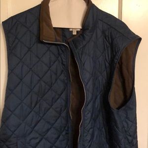 Peter Millar navy blue quilted vest